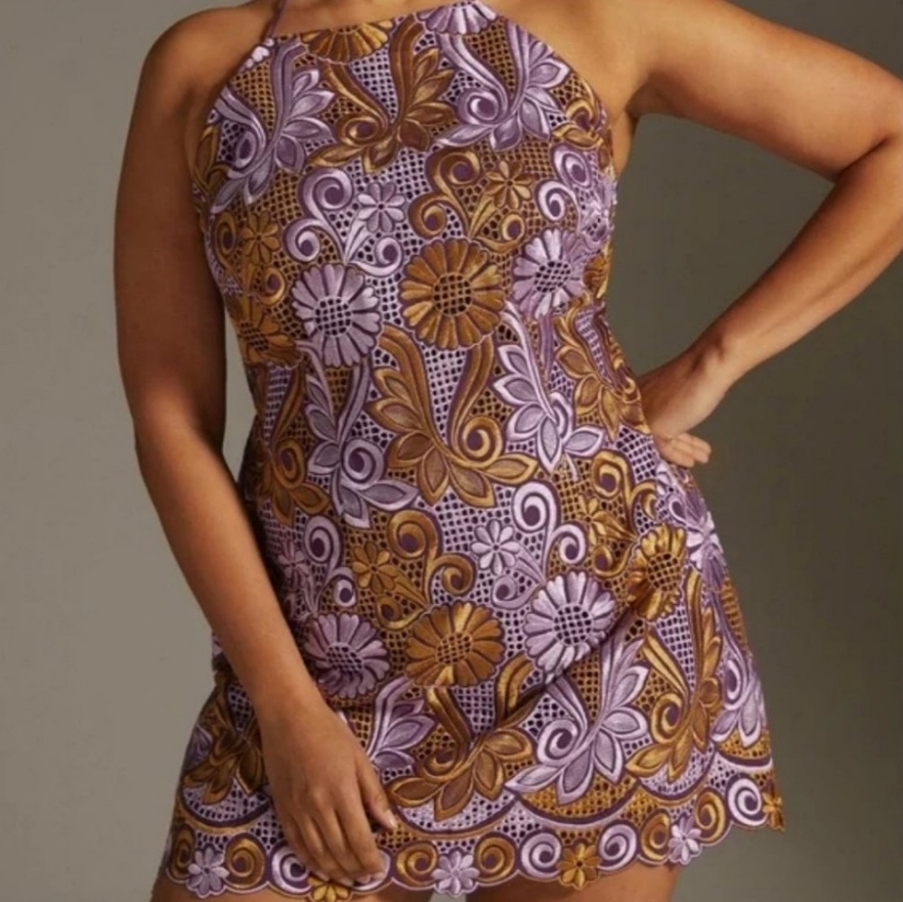 NWT Anthropologie Mini Halter Dress